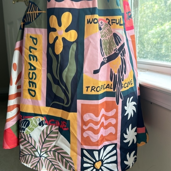 Sundress with Tropical Print - Picture 3 of 4